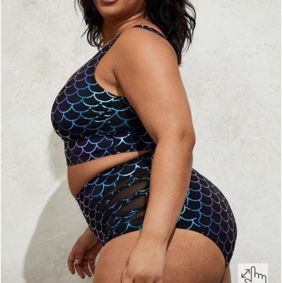NEW Torrid Mermaid Bikini Top & Bottom Swim Set 6X - Picture 2 of 9